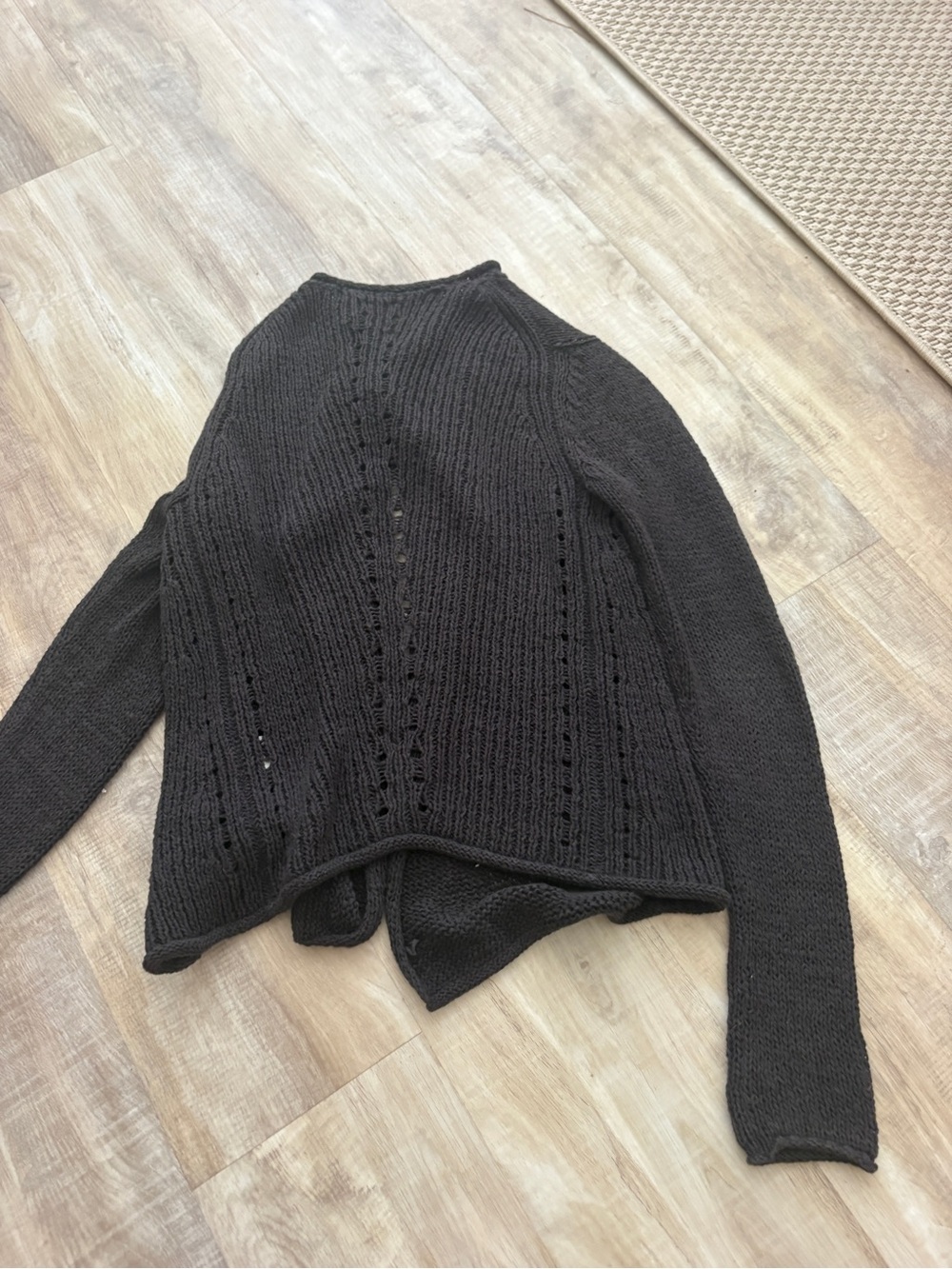 Brochu Walker Black Open-Front Knit Cardigan - Picture 5 of 5